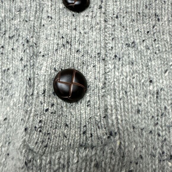 UNTUCKit Sweater Mens Large Grey 3 Button Lambswool Blend Cabincore Gorp Comfort - Picture 4 of 11